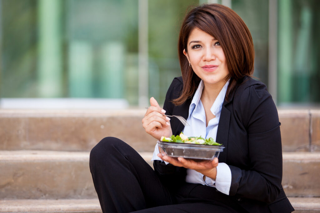 healthy eating with meal delivery.